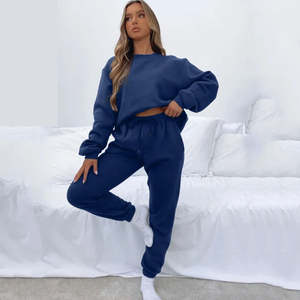 Ropa deportiva de 2 piezas con logotipo personalizado para mujer, chándal deportivo para correr, chándales para mujer - Product Image 5