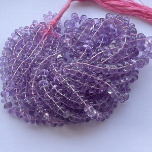 6mm 8mm 10mm Natural Brasil amatista piedra suave Rondelle cuentas hebras a precio de distribuidor al por mayor piedras semipreciosas a granel - Product Image 2