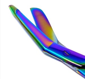 Juego de tijeras de Enfermería de 2 piezas multifunción de acero inoxidable, vendaje quirúrgico veterinario, tijeras de puntada de sutura, Manual - Product Image 6