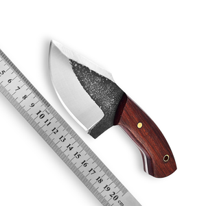 Cuchillo de Hoja Fija de Acero 12c27 de 6 Pulgadas, Estilo Nórdico, Forjado a Mano, Grado Industrial, Mango de Madera, Funda Vertical de Cuero, OEM, Full Tang - Product Image 4