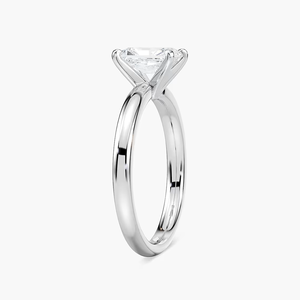 Anillo de Compromiso con Diamante Cultivado en Laboratorio de Corte Radiante Alargado de 1.00 CT, Engaste Solitario, Oro Sólido de 14K, Anillo de Novia Clásico para Mujer - Product Image 4