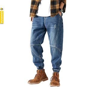 กางเกงยีนส์ทรงตรงพิมพ์ลาย Samavia ผ้าถักแบบซักได้ สำหรับผู้ชาย ฤดูร้อน ขายส่ง เสื้อผ้าลำลองแฟชั่นสตรีทแวร์ ราคาถูก ผู้ผลิตตามสั่ง คุณภาพสูง - Product Image 3