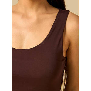 Camiseta Deportiva de Punto Básica para Mujer, Transpirable, Elástica, Cómoda, Anti-Pilling, Talla Única, Ropa Deportiva Informal OEM - Product Image 4