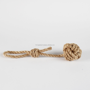 Juguete de cuerda de cáñamo natural y ecológico para perros, hecho en Vietnam, la pelota de cuerda resistente favorece la limpieza de los dientes y el alivio del estrés. - Product Image 4