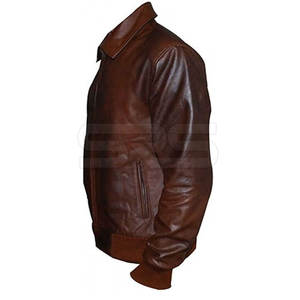 Mejor diseño de los hombres de invierno de diseño personalizado chaqueta de bombardero de cuero 2025 chaquetas de invierno de cuero genuino para el invierno - Product Image 3
