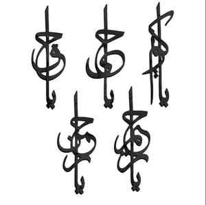 Elegancia de color negro Caligrafía islámica Impresionante arte de pared de metal personalizado Diseños únicos hechos a mano para transformar tu espacio - Product Image 5