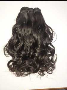 Direct de l'Inde Remy Virgin 100% cheveux humains armure brute non traitée ondulée droite et bouclée cuticule alignée Extensions de cheveux - Product Image 3