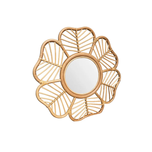 Miroirs en forme de fleur écologiques en gros, décoration murale, décoration murale de salon, miroir fabriqué au Vietnam - Product Image 2