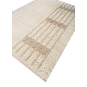 Contour Ivory Hand Loom Wool <b>Rugs</b> Geometric and Abstract Pattern Rectangle for Home Decor-Hwl-177 - Product Image 2
