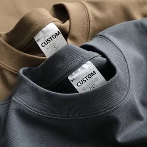 Venta al por mayor 100% algodón hombres Camiseta de manga corta patrón sólido ropa de talla grande con servicio personalizado - Product Image 4