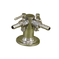Robinet à gaz en laiton de qualité supérieure certifié, entrée 1/4 pouce, rotation à 90 degrés, OEM disponible, usage en laboratoire, CROWN LAB SUPPLIES CHE-035