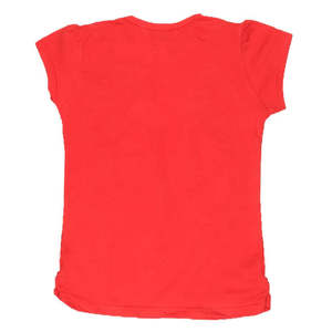 Camiseta elegante de media manga para niñas - Roja - Product Image 2