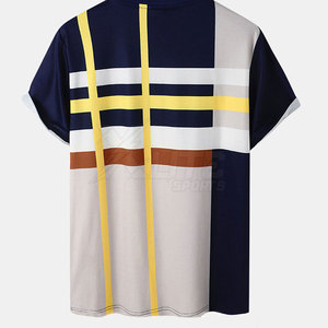 T-shirt pour homme haute performance en tissu mélangé polyester/coton, écologique, séchage rapide, manches courtes, finition soignée, classique pour un look parfait - Product Image 2