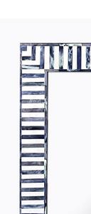 Espejo de pared con incrustaciones de hueso de diseño Floral moderno hecho a mano, Marco Rectangular blanco azul, corona, espejo decorativo de lujo para el hogar - Product Image 5