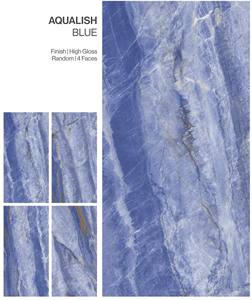 Azulejos de Porcelana AQUALISH BLUE MODERN SOLID HIGH GLOSS de 600X1200 para HOTEL y VILLA - Product Image 3