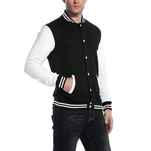 Chaqueta universitaria Letterman de algodón para hombre 2025, nueva chaqueta de invierno con decoración de bordado frontal, cuello levantado - Product Image 3