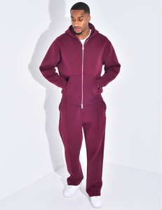 Conjunto Deportivo para Hombre, Corte Holgado, Tela Diver, Sudadera con Cierre y Pantalones Rectos - Product Image 6