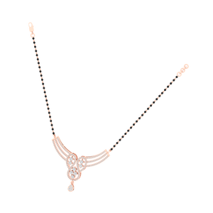 Colgante Mangalsutra de Plata de Ley Bañado en Oro con Circonita Cúbica, Cadena Ajustable de 43.0cm, Peso de 9.0g, Rodio/Amarillo, Dijes Finos - Product Image 4