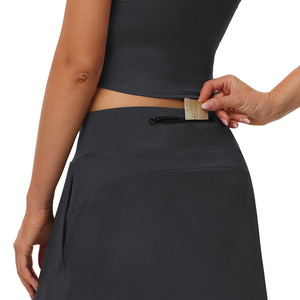 Faldas Deportivas de Doble Capa para Mujer, Ligeras, de Secado Rápido, Transpirables, para Yoga, Gimnasio, Fitness, Spandex/Algodón, Cintura, Servicio OEM - Product Image 4