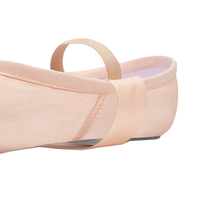 Zapatos planos de baile para mujer Bailarinas de cuero satinado rosa suave