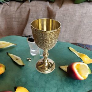 Qualité supérieure à la main 100% pur laiton moscou Mules verre à vin gobelet Unique calice tasse Bidri Nakkashi travail grand vin cadeau - Product Image 4