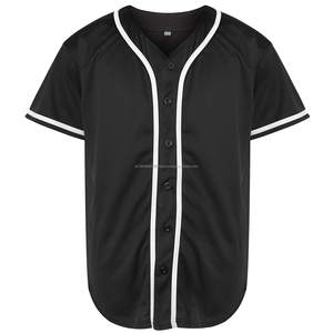 Vêtements de sport vierges en gros nom d'équipe personnalisé numéro de softball uniforme couleur bloquée style hip-hop hommes femmes maillot de baseball pour jeunes - Product Image 1
