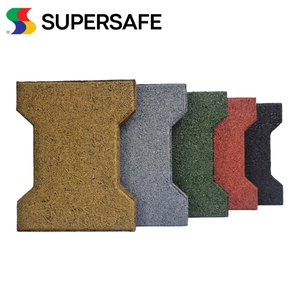 Revêtement de sol en caoutchouc de couleur personnalisée de haute qualité Pavés de brique Dogbone durables pour les allées de terrasse de piscine résidentielle Malaisie vente en gros - Product Image 4