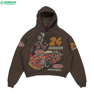 Sweat-shirt unisexe à capuche personnalisé OEM, modèle 2024 le plus vendu, en molleton 100 % coton délavé, en tissu éponge français, écologique - Product Image 5