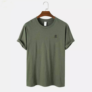 เสื้อยืดแขนสั้นสำหรับผู้ชายทรงหลวมแห้งเร็วผ้าฝ้าย100% พิมพ์ลาย - Product Image 4