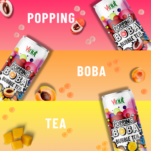 Fresa Boba té OEM ODM Etiqueta Privada fabricante de bebidas formulación personalizada Vietnam fábrica 320ml botella para mascotas 24 cartón - Product Image 2