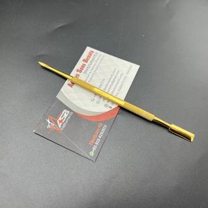 Private Logo Stainless Steel Gold Plated Professional Nail Tools Nail Pusher Nail Clipper Cutter <b>Manicure</b> Pedicure <b>Kits</b> - Product Image 5