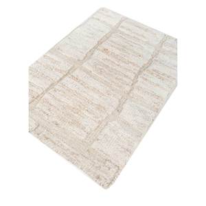 Tapis en laine noué à la main à motif géométrique Entropy Warm Cream 2x3 pieds pour la décoration intérieure - Skwl-677 - Product Image 2