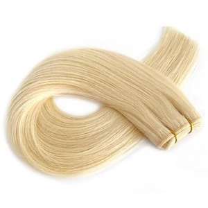 Tendance 100% humain vierge Remy Infinity trame Double dessiné blond couleur génie trame Extensions de cheveux humains russes cheveux - Product Image 1