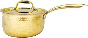 กระทะซอสโลหะพร้อมด้ามจับกระทะทำมือดีไซน์คลาสสิกสำหรับใช้ในครัวบ้าน - Product Image 5