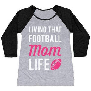 Camiseta de Béisbol Transpirable de Tela Tri-Blend para Mujer, Ideal para Mamás de Jugadores de Fútbol - Product Image 1