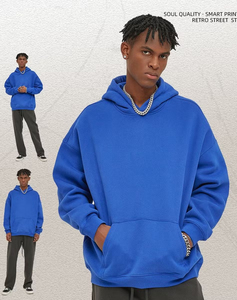 Nouveaux sweats à capuche d'hiver vierges pour hommes 2026, en molleton de coton 280G de haute qualité, style streetwear, impression numérique personnalisée en gros - Product Image 2