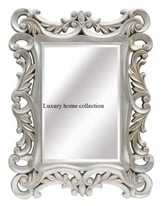 Cadre de miroir en bois fini antique de qualité supérieure, parfait pour la décoration murale de l'entrée ou du dressing du salon - Product Image 2