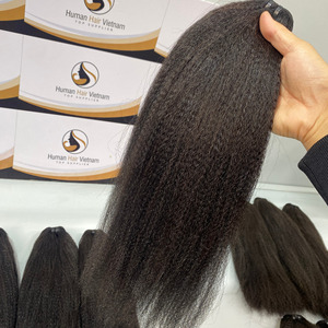 Venta al por mayor de Color Negro Natural Original Vietnamita Yaki Extensiones de Cabello Humano Yaki Extensiones de Cabello Liso - Product Image 2