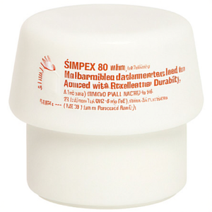 SIMPLEX Tête de marteau rigide en nylon blanc de 80 mm à face souple avec une excellente durabilité - Product Image 3