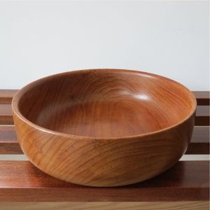 Vaisselle de cuisine en bois durable en gros, bol à soupe rond profond, anti-brûlure, récipient alimentaire pour enfants, bol à céréales en bois massif - Product Image 4