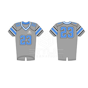 Uniforme de football américain pour adultes à faible MOQ, haute qualité, manches courtes, imprimé par transfert thermique sur le devant, 100 % polyester, en stock - Product Image 4