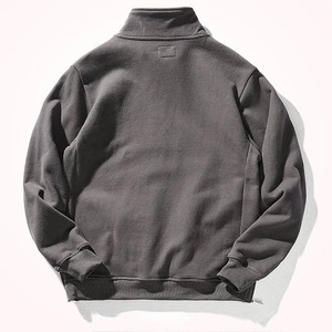 Vente chaude hommes demi fermeture éclair pull sweat sur mesure plaine contraste tissu couleurs quart fermeture éclair pull à capuche solide - Product Image 2