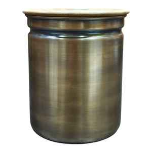 Boîte en métal dorée à finition antique avec couvercle en métal, écologique et durable pour la maison, l'hôtel, la cuisine, les restaurants - Product Image 1