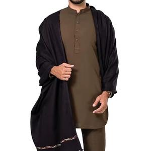 Hot Sale Winter Men's Shawl Custom Made with Logo Printed Breathable Solid Fashionable Ethnic <b>Scarf</b> Embroidery Pakistan - Product Image 1