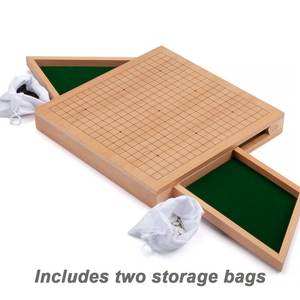 Jeu de Go en Bois GSE 12 Pouces Portable avec Tiroir Idéal pour les Voyages Intérieur Extérieur Soirée Jeux en Famille et Apprentissage - Product Image 6