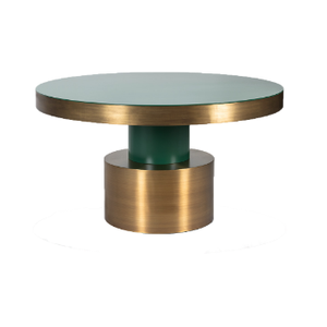 Meubles de table d'appoint en métal finition dorée avec dessus arrondi canapé de chambre à coucher intérieure table basse décorative pour le salon - Product Image 6