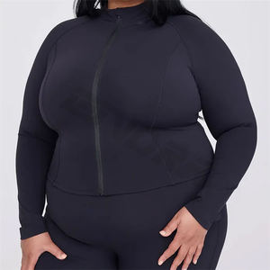 Chaqueta deportiva para mujer Running Yoga Chaqueta Slim Fit Full Zip Turtleneck Workout Track Jacket Chaqueta deportiva con cremallera - Product Image 5