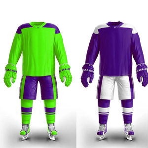 Ensemble de maillots de hockey sur glace en polyester personnalisé de haute qualité Impression par sublimation et logo brodé pour équipes - Product Image 4