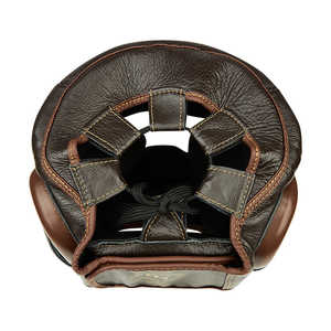 Casco de Boxeo de Alta Calidad en Color Bronceado/Marrón, Impermeable, de Cuero y Fibra de Vidrio, para Verano y Actividades al Aire Libre, Brinda Protección para la Cabeza - Product Image 3