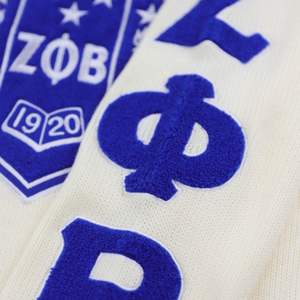Bulk Sorority Sweater Zeta Phi Beta Ivory V-Neck Knit Pullover Wholesale Custom Collegiate Greek Apparel 30% <b>Wool</b> 70% <b>Acrylic</b> - Product Image 6